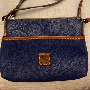 Dooney and Bourke Ginger Pouchette navy pebble leather crossbody